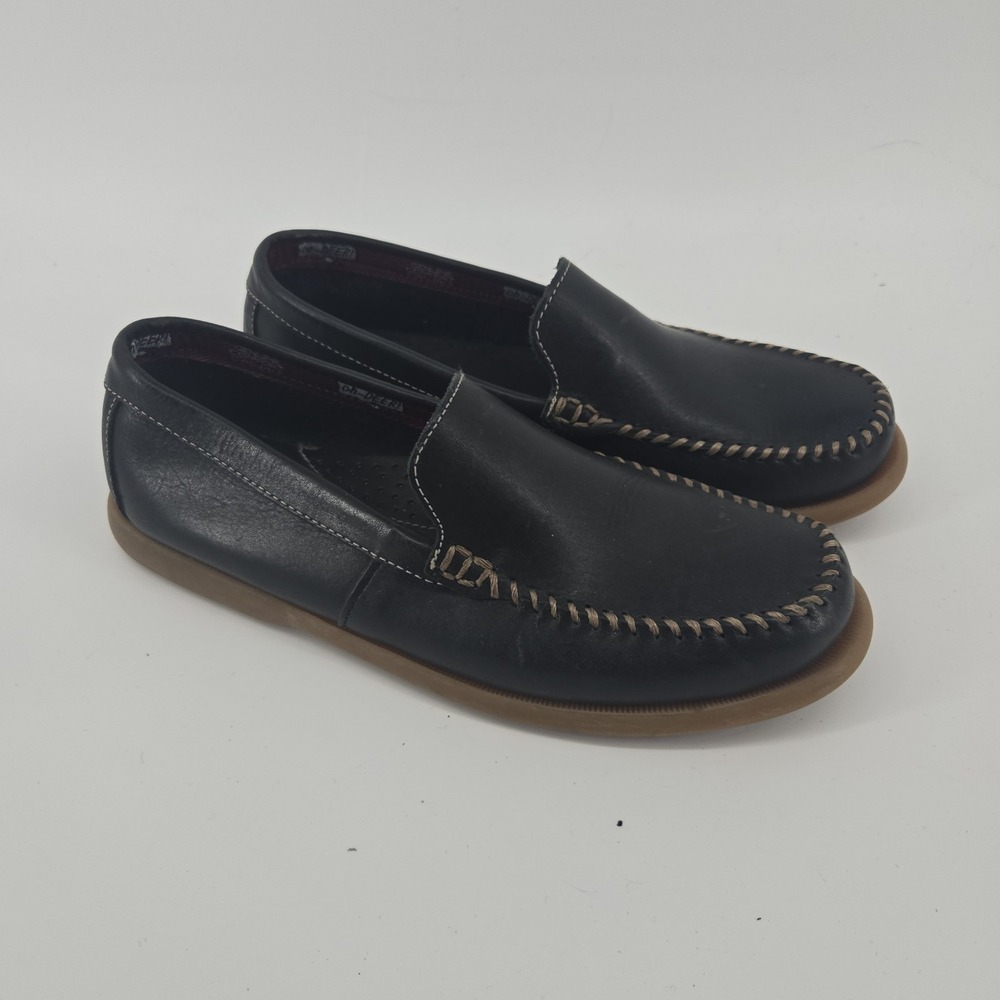 Oh...DEER! Java Loafer Shoes Womens 8.5 M Moc Toe Slip On Low Leather Black